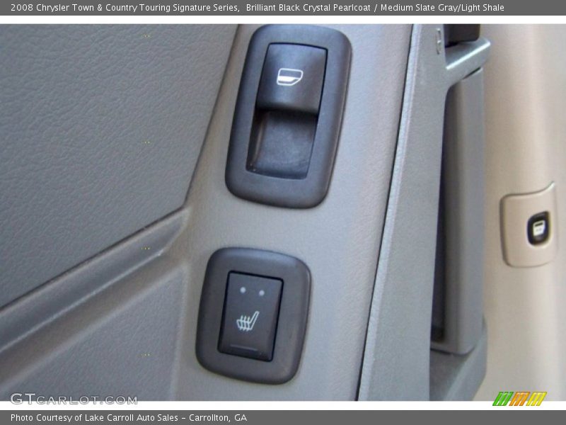 Brilliant Black Crystal Pearlcoat / Medium Slate Gray/Light Shale 2008 Chrysler Town & Country Touring Signature Series