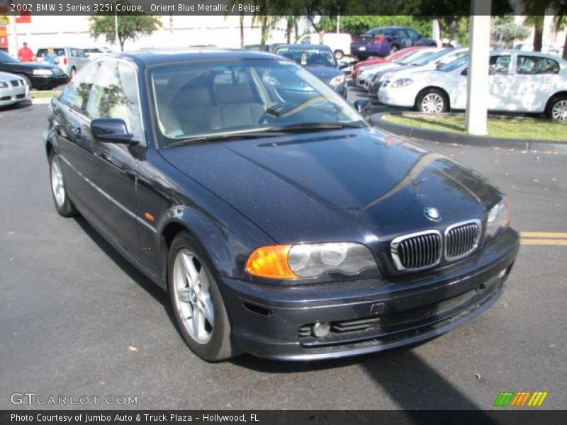Orient Blue Metallic / Beige 2002 BMW 3 Series 325i Coupe