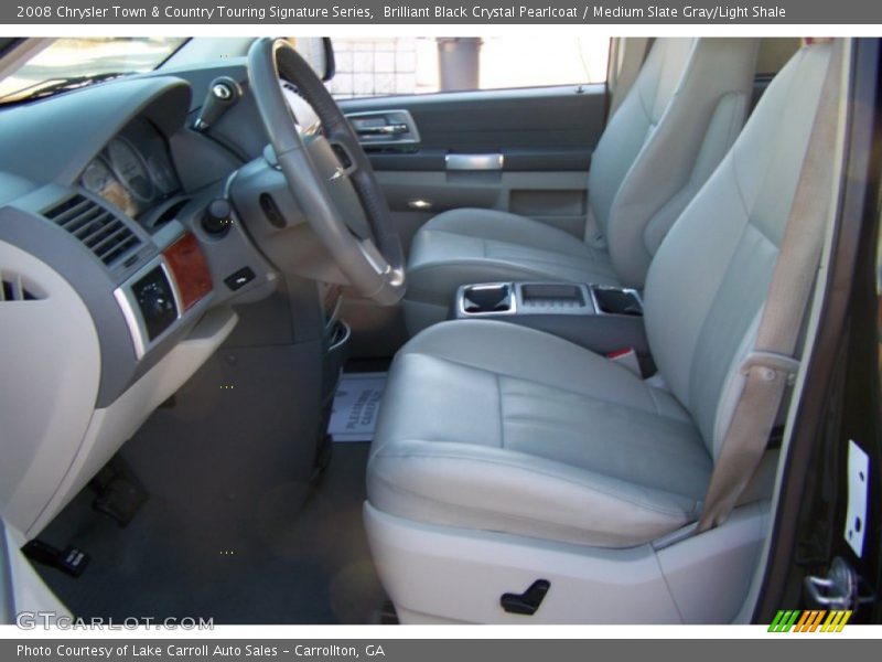 Brilliant Black Crystal Pearlcoat / Medium Slate Gray/Light Shale 2008 Chrysler Town & Country Touring Signature Series
