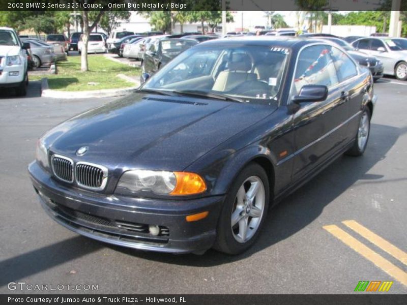 Orient Blue Metallic / Beige 2002 BMW 3 Series 325i Coupe