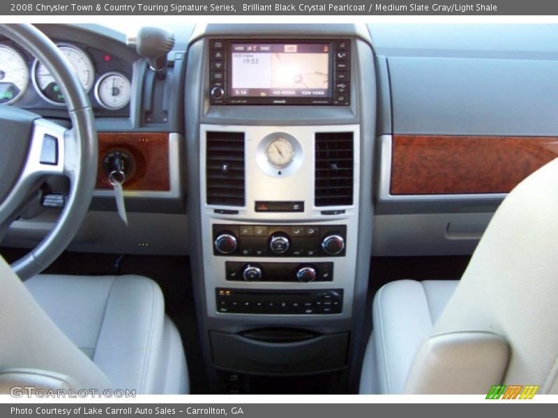 Brilliant Black Crystal Pearlcoat / Medium Slate Gray/Light Shale 2008 Chrysler Town & Country Touring Signature Series