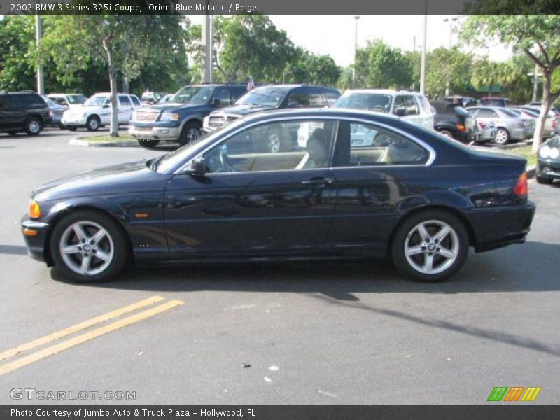Orient Blue Metallic / Beige 2002 BMW 3 Series 325i Coupe