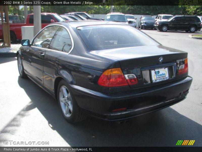 Orient Blue Metallic / Beige 2002 BMW 3 Series 325i Coupe