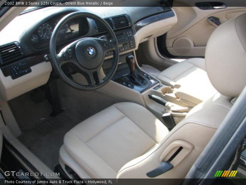 Orient Blue Metallic / Beige 2002 BMW 3 Series 325i Coupe