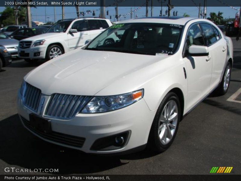 White Suede / Light Camel 2009 Lincoln MKS Sedan