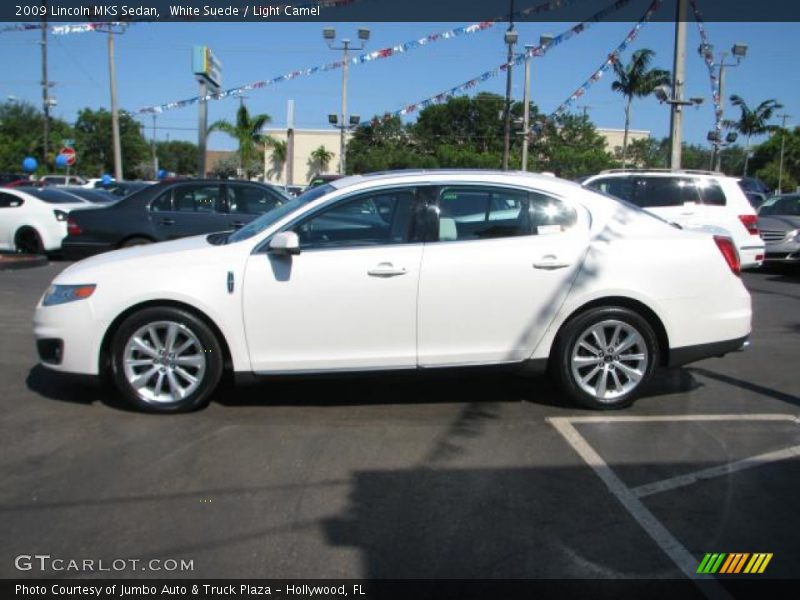 White Suede / Light Camel 2009 Lincoln MKS Sedan