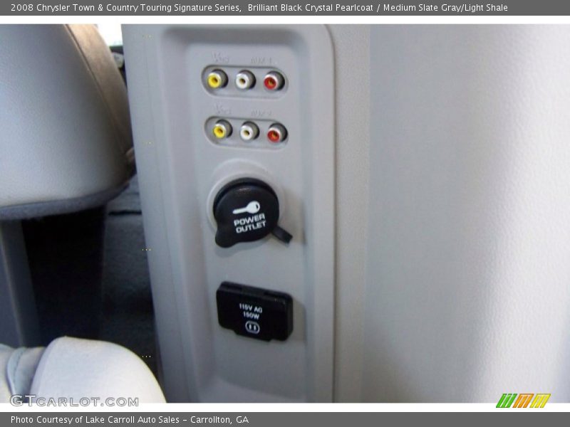 Brilliant Black Crystal Pearlcoat / Medium Slate Gray/Light Shale 2008 Chrysler Town & Country Touring Signature Series