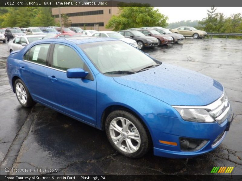 Blue Flame Metallic / Charcoal Black 2012 Ford Fusion SE