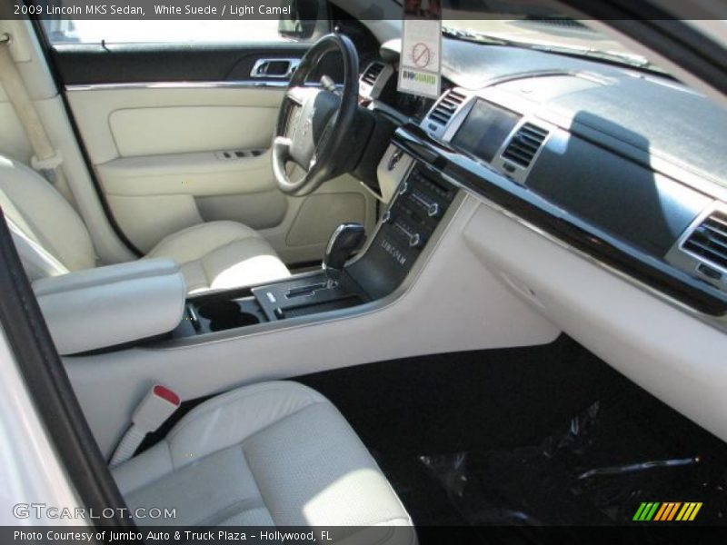 White Suede / Light Camel 2009 Lincoln MKS Sedan