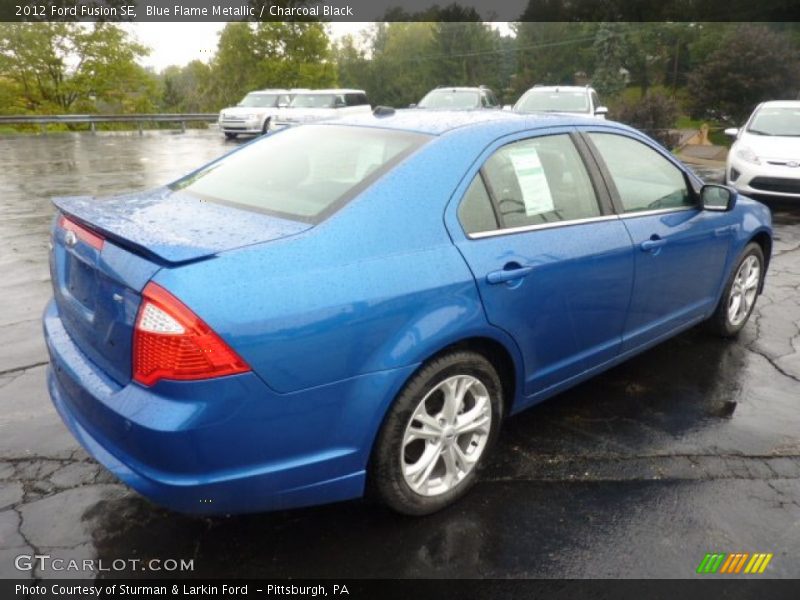 Blue Flame Metallic / Charcoal Black 2012 Ford Fusion SE