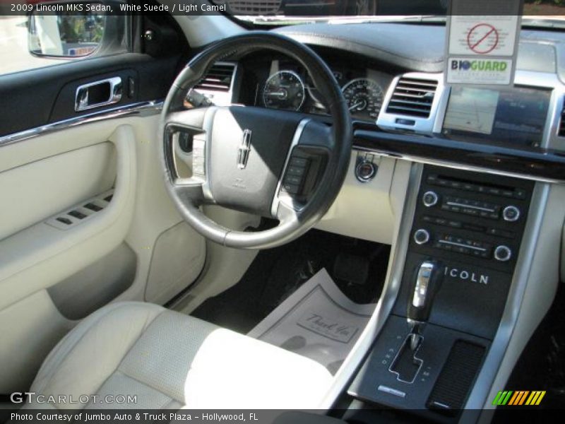 White Suede / Light Camel 2009 Lincoln MKS Sedan