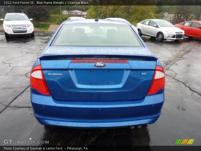 Blue Flame Metallic / Charcoal Black 2012 Ford Fusion SE