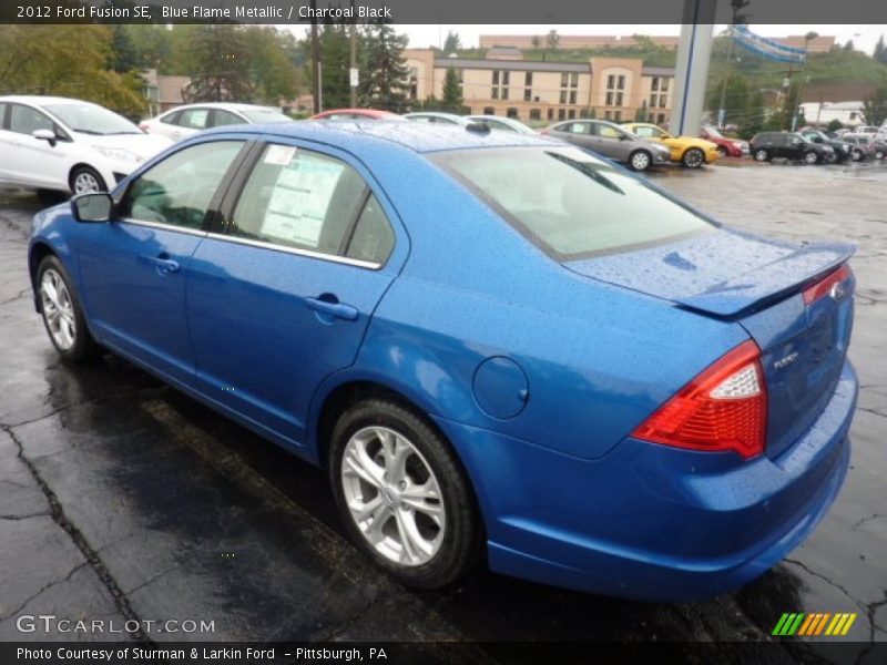 Blue Flame Metallic / Charcoal Black 2012 Ford Fusion SE