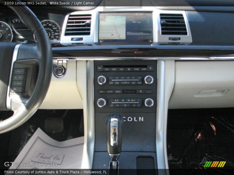 White Suede / Light Camel 2009 Lincoln MKS Sedan