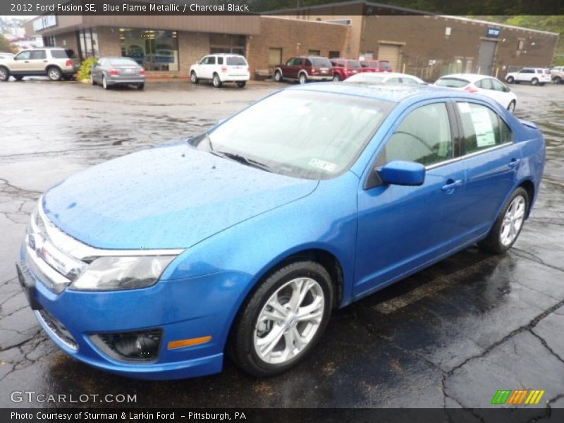 Blue Flame Metallic / Charcoal Black 2012 Ford Fusion SE
