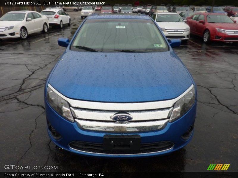 Blue Flame Metallic / Charcoal Black 2012 Ford Fusion SE