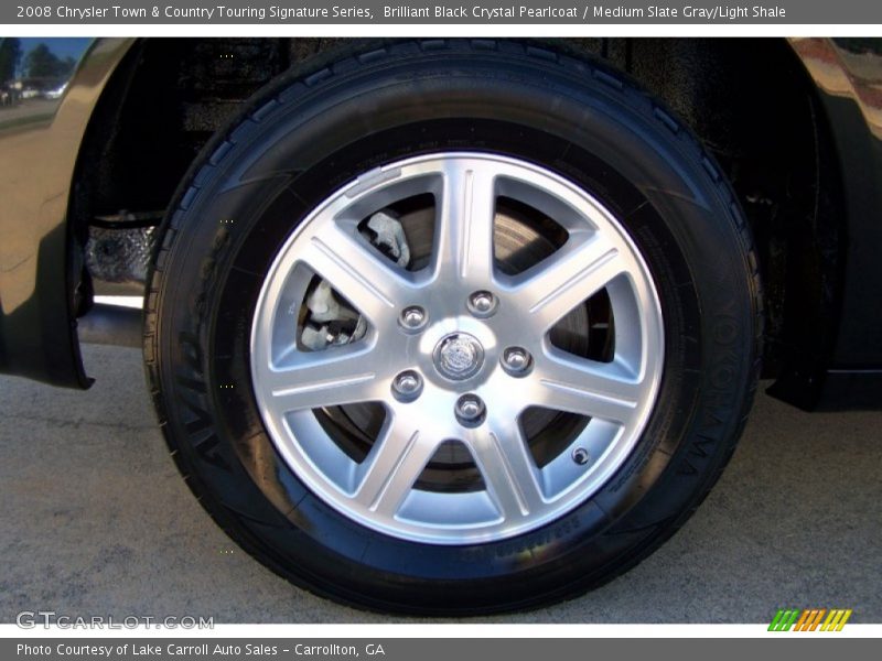 Brilliant Black Crystal Pearlcoat / Medium Slate Gray/Light Shale 2008 Chrysler Town & Country Touring Signature Series