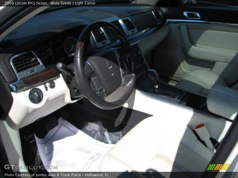 White Suede / Light Camel 2009 Lincoln MKS Sedan