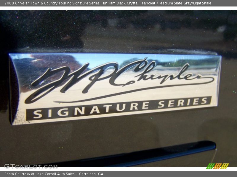 Brilliant Black Crystal Pearlcoat / Medium Slate Gray/Light Shale 2008 Chrysler Town & Country Touring Signature Series