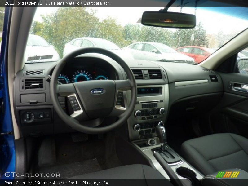 Blue Flame Metallic / Charcoal Black 2012 Ford Fusion SE