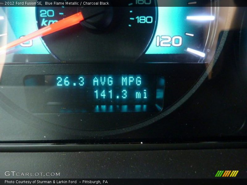 Blue Flame Metallic / Charcoal Black 2012 Ford Fusion SE