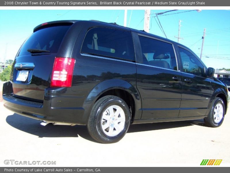 Brilliant Black Crystal Pearlcoat / Medium Slate Gray/Light Shale 2008 Chrysler Town & Country Touring Signature Series