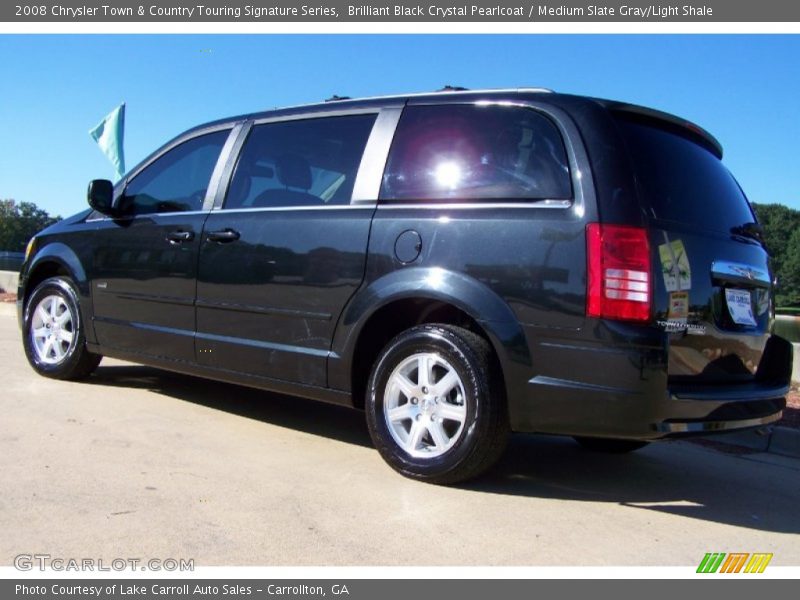 Brilliant Black Crystal Pearlcoat / Medium Slate Gray/Light Shale 2008 Chrysler Town & Country Touring Signature Series