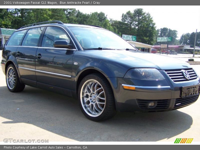 Blue Anthracite Pearl / Gray 2001 Volkswagen Passat GLS Wagon