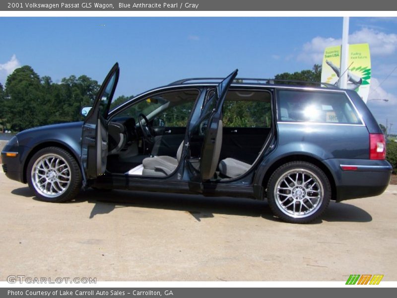 Blue Anthracite Pearl / Gray 2001 Volkswagen Passat GLS Wagon