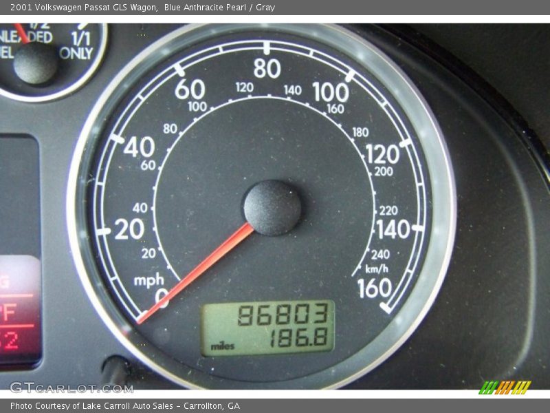 Blue Anthracite Pearl / Gray 2001 Volkswagen Passat GLS Wagon