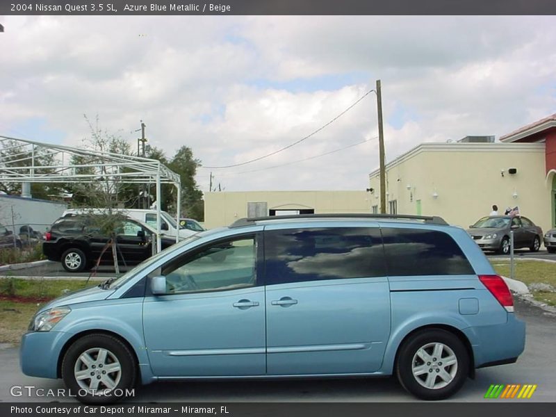 Azure Blue Metallic / Beige 2004 Nissan Quest 3.5 SL