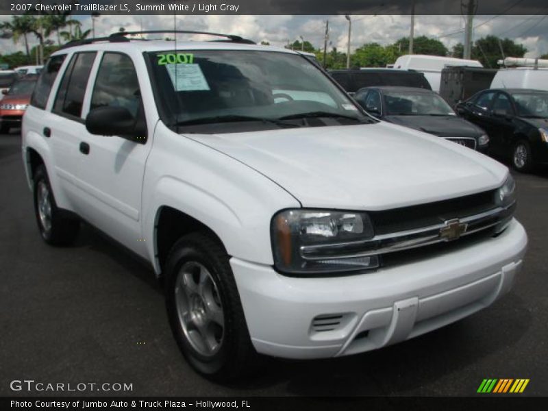 Summit White / Light Gray 2007 Chevrolet TrailBlazer LS