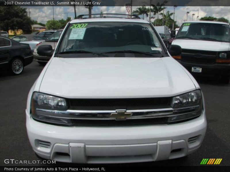 Summit White / Light Gray 2007 Chevrolet TrailBlazer LS