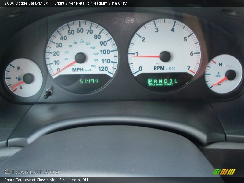Bright Silver Metallic / Medium Slate Gray 2006 Dodge Caravan SXT