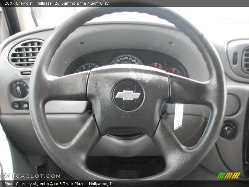 Summit White / Light Gray 2007 Chevrolet TrailBlazer LS