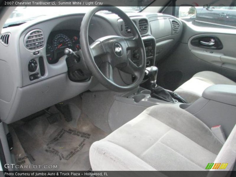 Summit White / Light Gray 2007 Chevrolet TrailBlazer LS