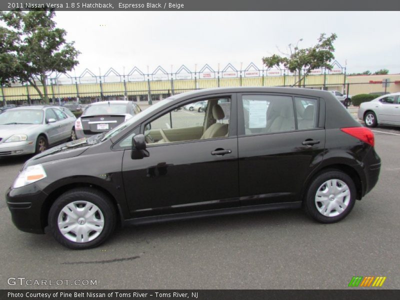 Espresso Black / Beige 2011 Nissan Versa 1.8 S Hatchback