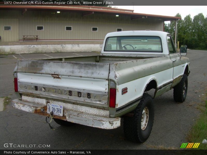 Willow Green / Black 1972 Chevrolet C/K K10 Custom Regular Cab 4x4