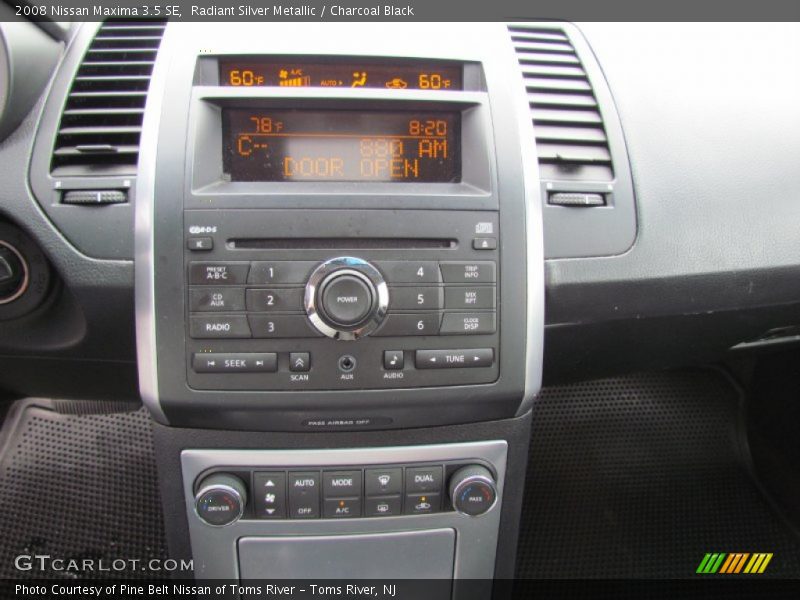 Radiant Silver Metallic / Charcoal Black 2008 Nissan Maxima 3.5 SE