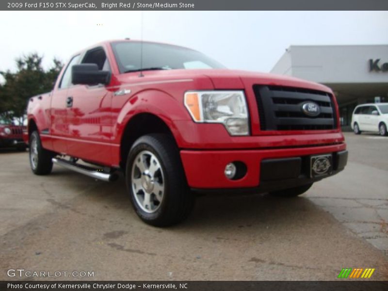 Bright Red / Stone/Medium Stone 2009 Ford F150 STX SuperCab