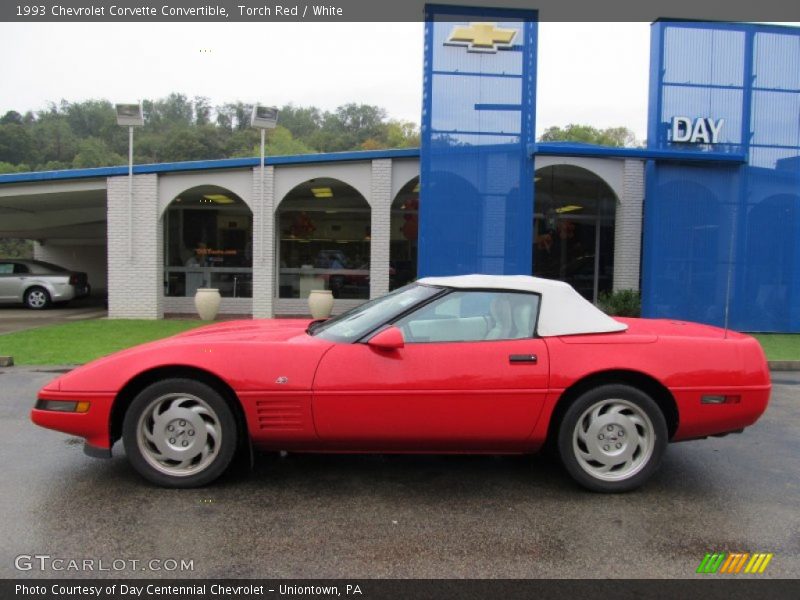 Torch Red / White 1993 Chevrolet Corvette Convertible