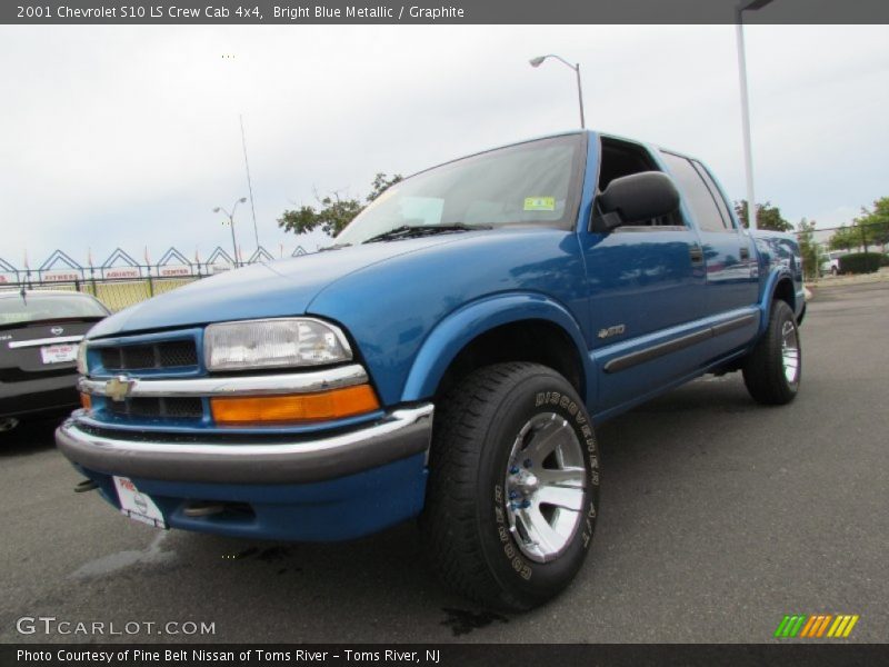 Bright Blue Metallic / Graphite 2001 Chevrolet S10 LS Crew Cab 4x4