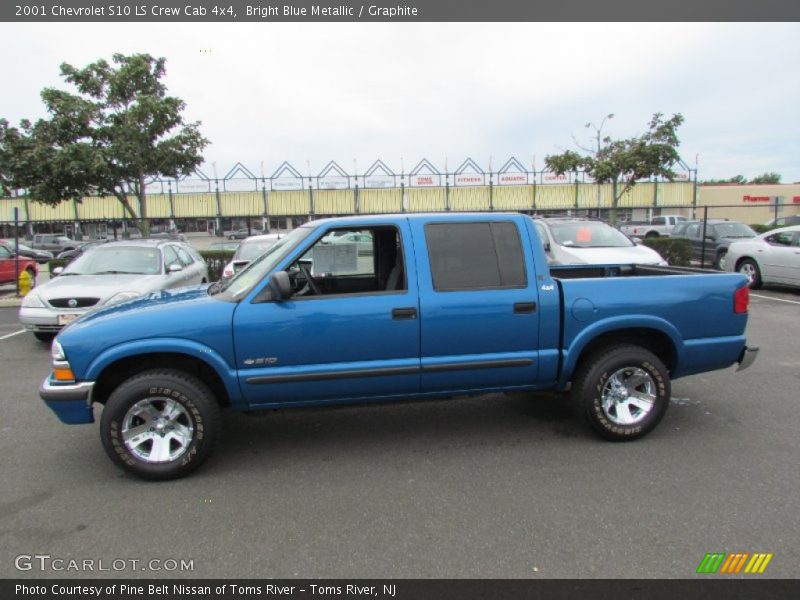 Bright Blue Metallic / Graphite 2001 Chevrolet S10 LS Crew Cab 4x4