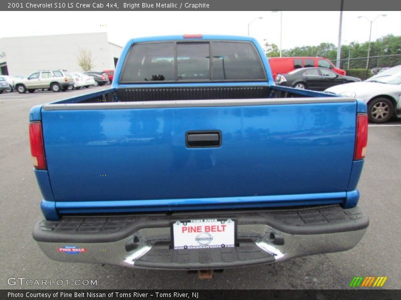 Bright Blue Metallic / Graphite 2001 Chevrolet S10 LS Crew Cab 4x4