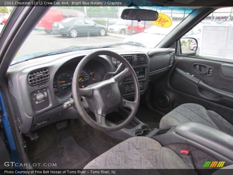 Bright Blue Metallic / Graphite 2001 Chevrolet S10 LS Crew Cab 4x4