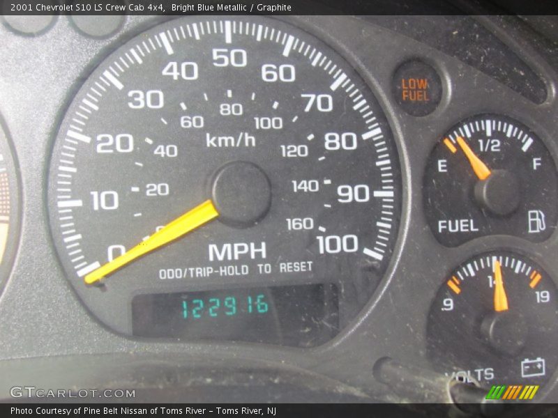 Bright Blue Metallic / Graphite 2001 Chevrolet S10 LS Crew Cab 4x4