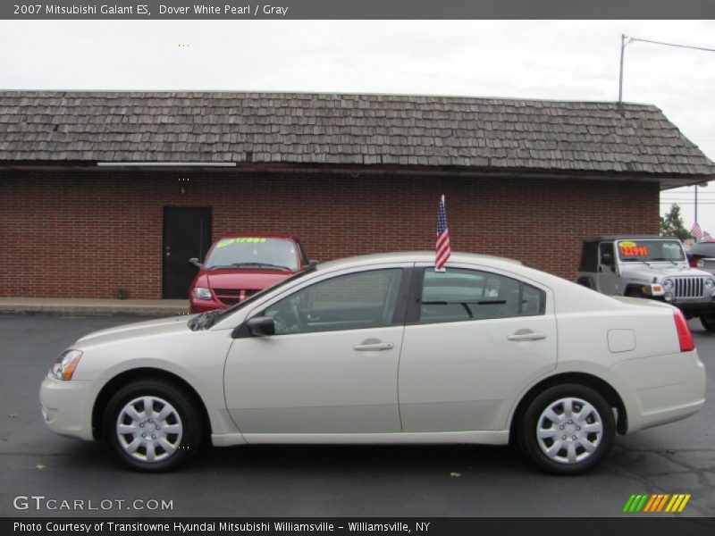 Dover White Pearl / Gray 2007 Mitsubishi Galant ES