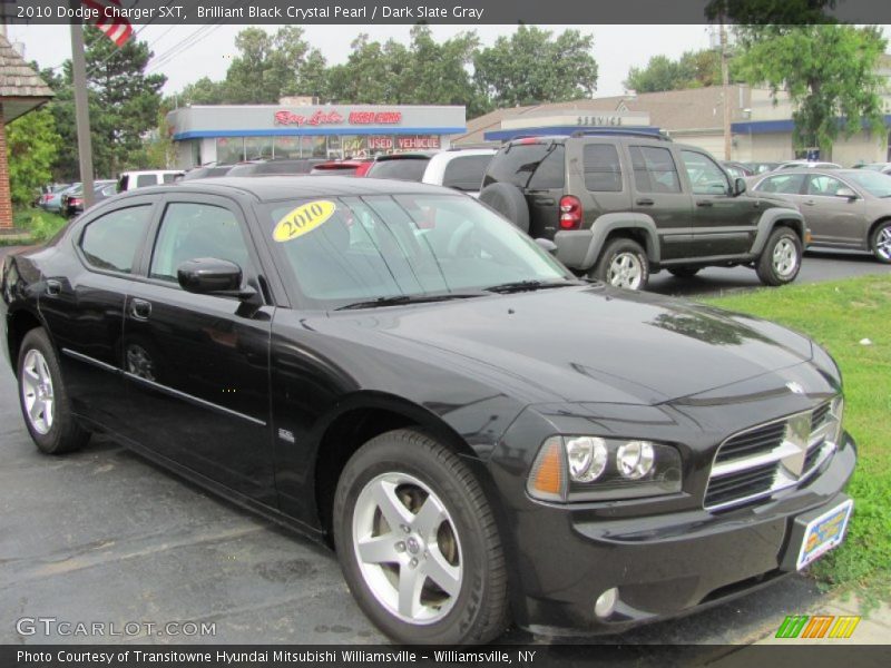 Brilliant Black Crystal Pearl / Dark Slate Gray 2010 Dodge Charger SXT