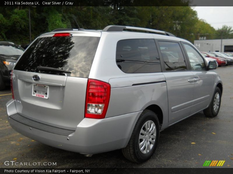 Clear Silver / Gray 2011 Kia Sedona LX