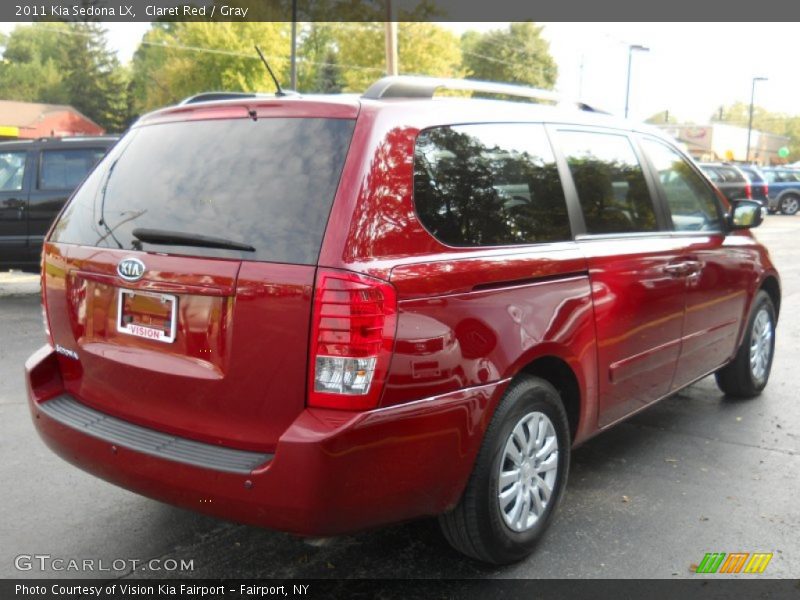 Claret Red / Gray 2011 Kia Sedona LX